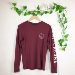 Billabong Maroon Long Sleeve Shirt